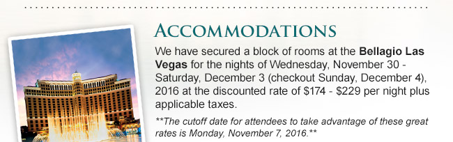 Accomodations - Bellagio Las Vegas